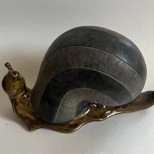 VTG Signed Anthony Freeman McFarlin California Pottery 11" SNAIL - Mid Century